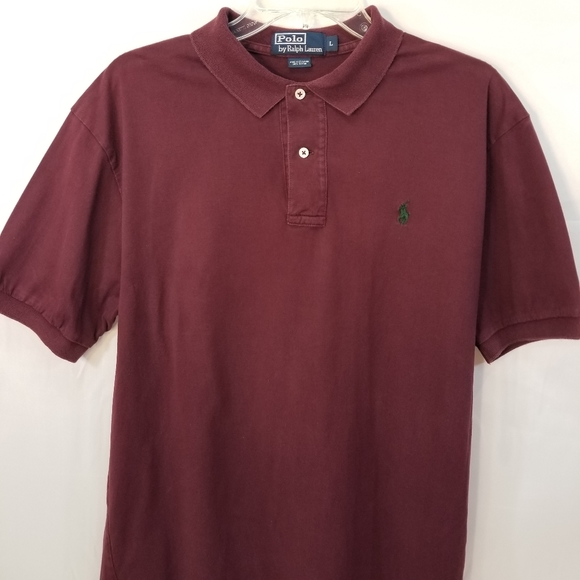 Polo Ralph Lauren Polo Shirt Maroon Burgundy Large - Picture 4 of 16